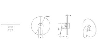 Смеситель для душа Bravat Rhein PB8429564CP-ENG хром